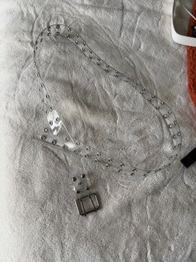 Clear Grommet Accent Belt - Transparent